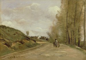 Die Straße in Gouvieux, ca. 1850-60